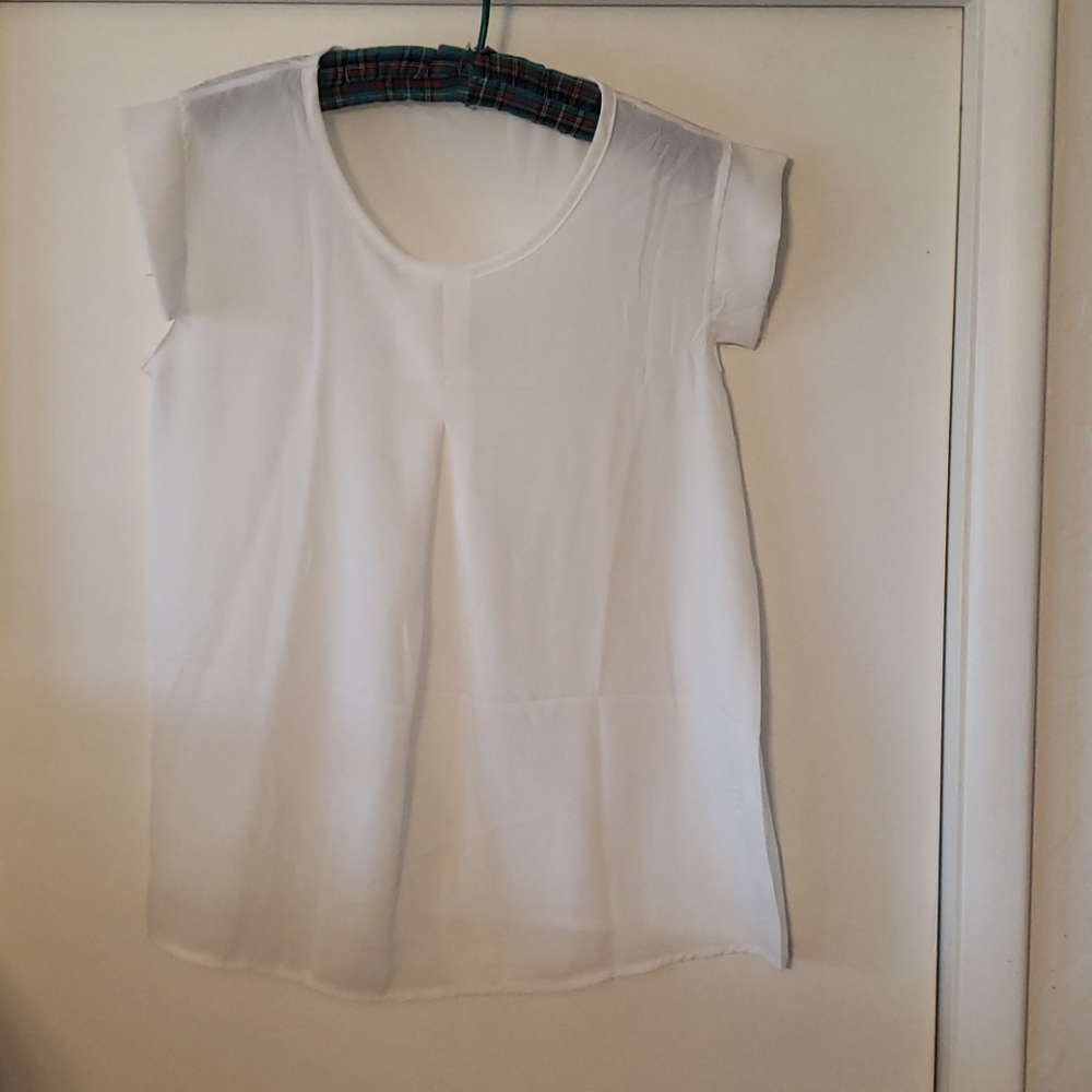 White light weight shirt size large